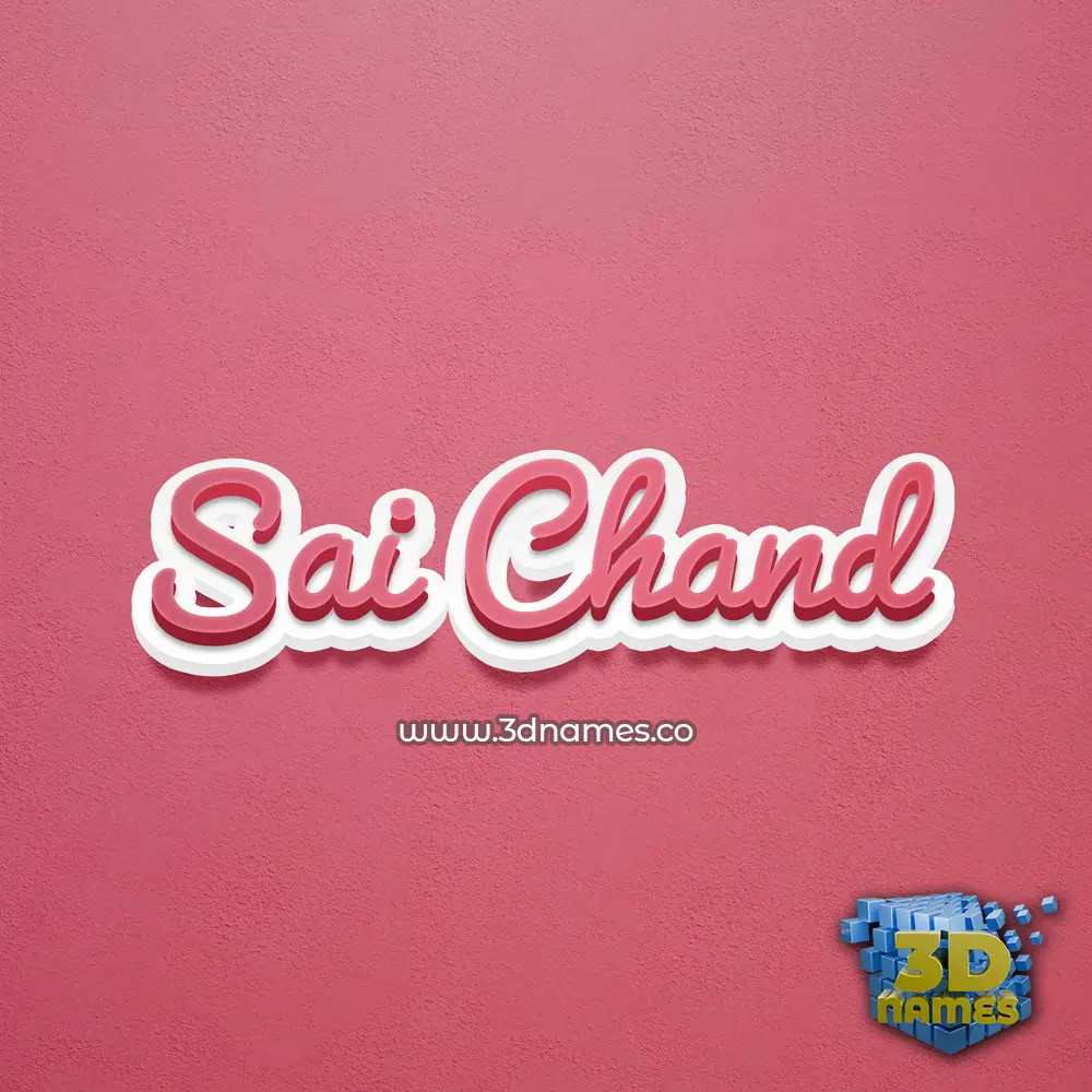 sai chand in Red Scribble style - 3D name wallpaper