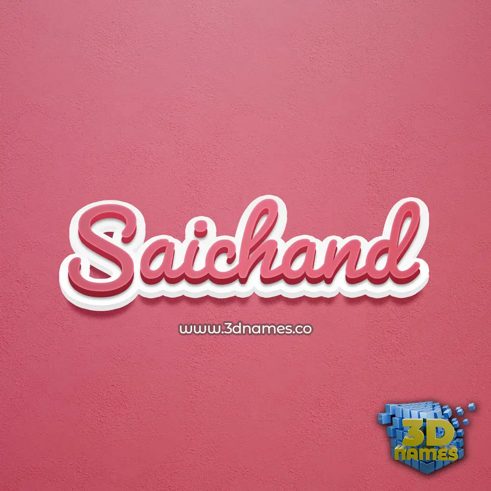saichand in Red Scribble style - 3D name wallpaper