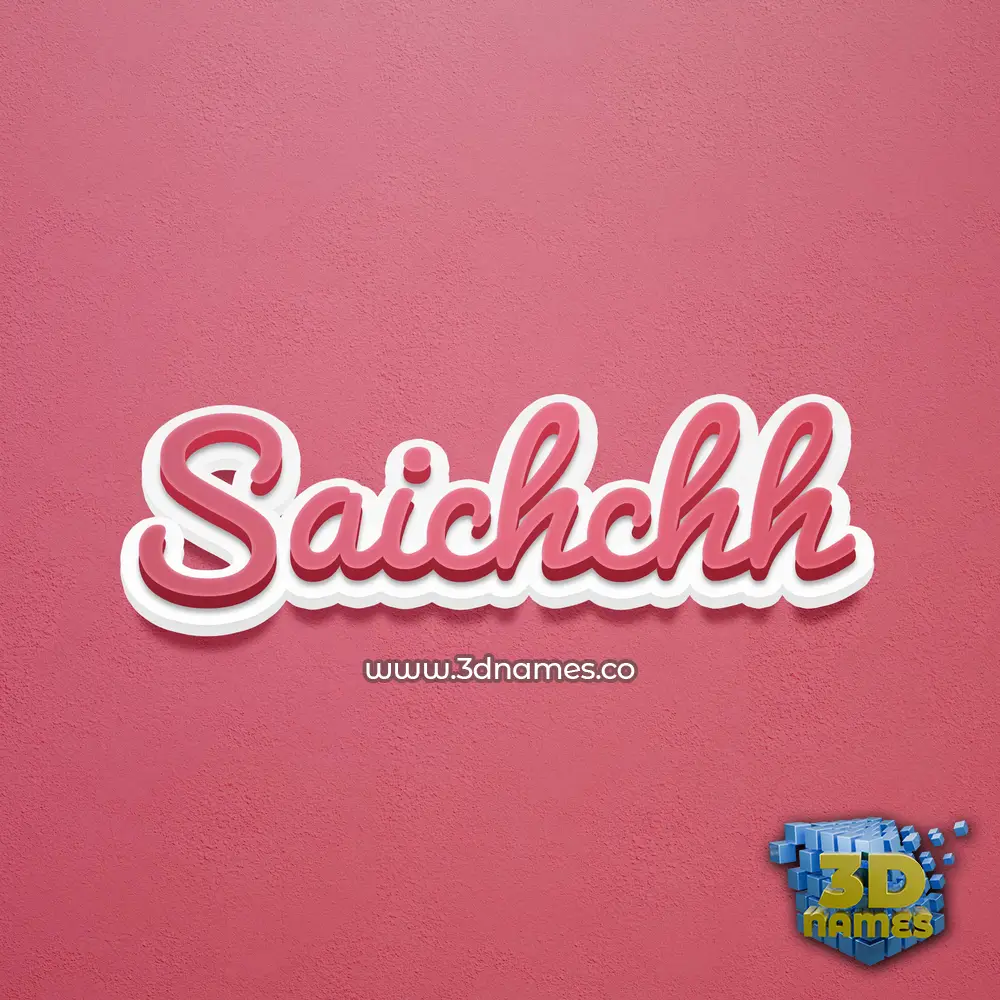 saichchh in Red Scribble style - 3D name wallpaper