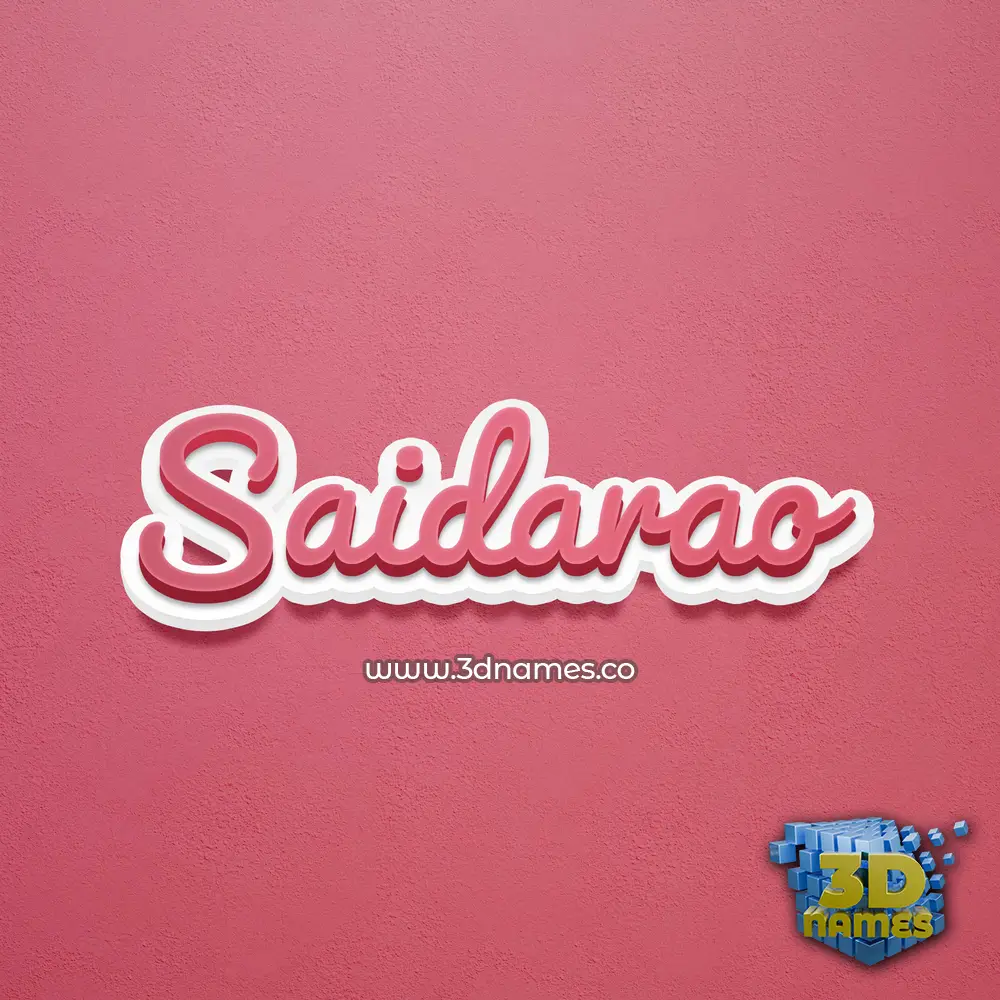 saidarao in Red Scribble style - 3D name wallpaper
