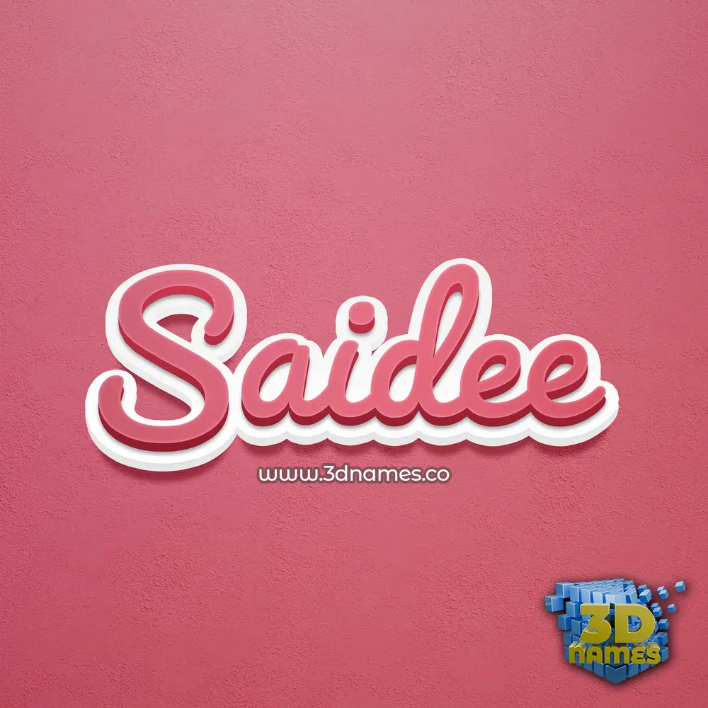 saidee in Red Scribble style - 3D name wallpaper