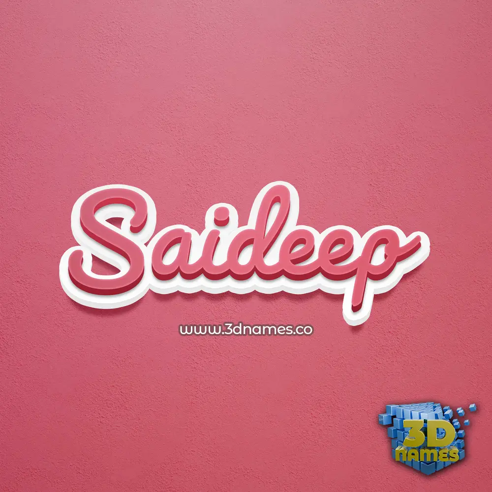 saideep in Red Scribble style - 3D name wallpaper