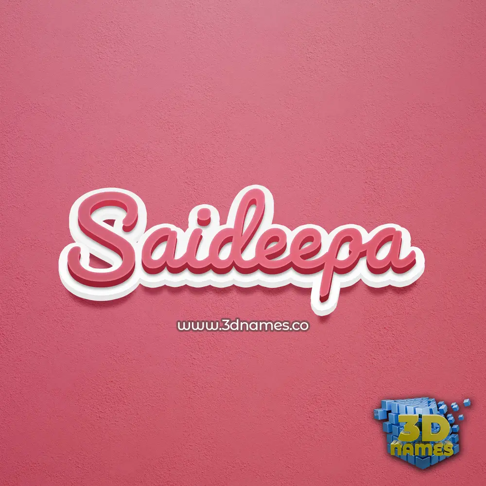saideepa in Red Scribble style - 3D name wallpaper