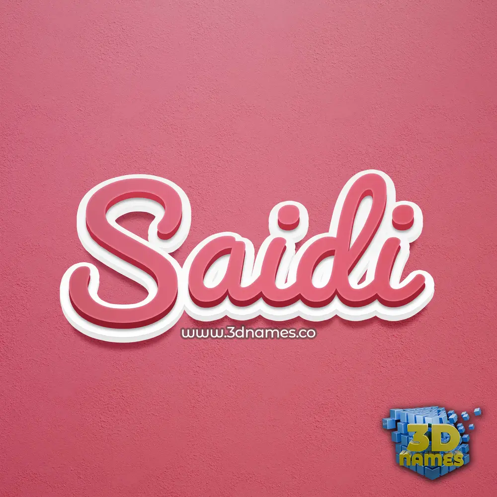 saidi in Red Scribble style - 3D name wallpaper