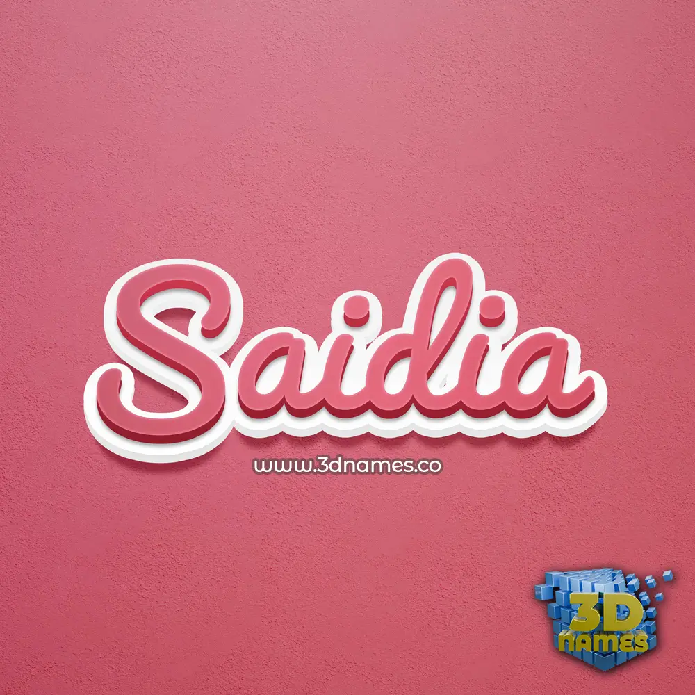 saidia in Red Scribble style - 3D name wallpaper