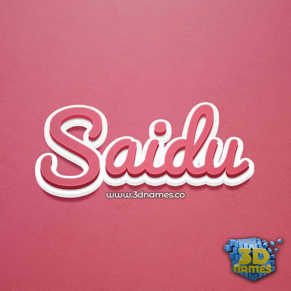 saidu in Red Scribble style - 3D name wallpaper