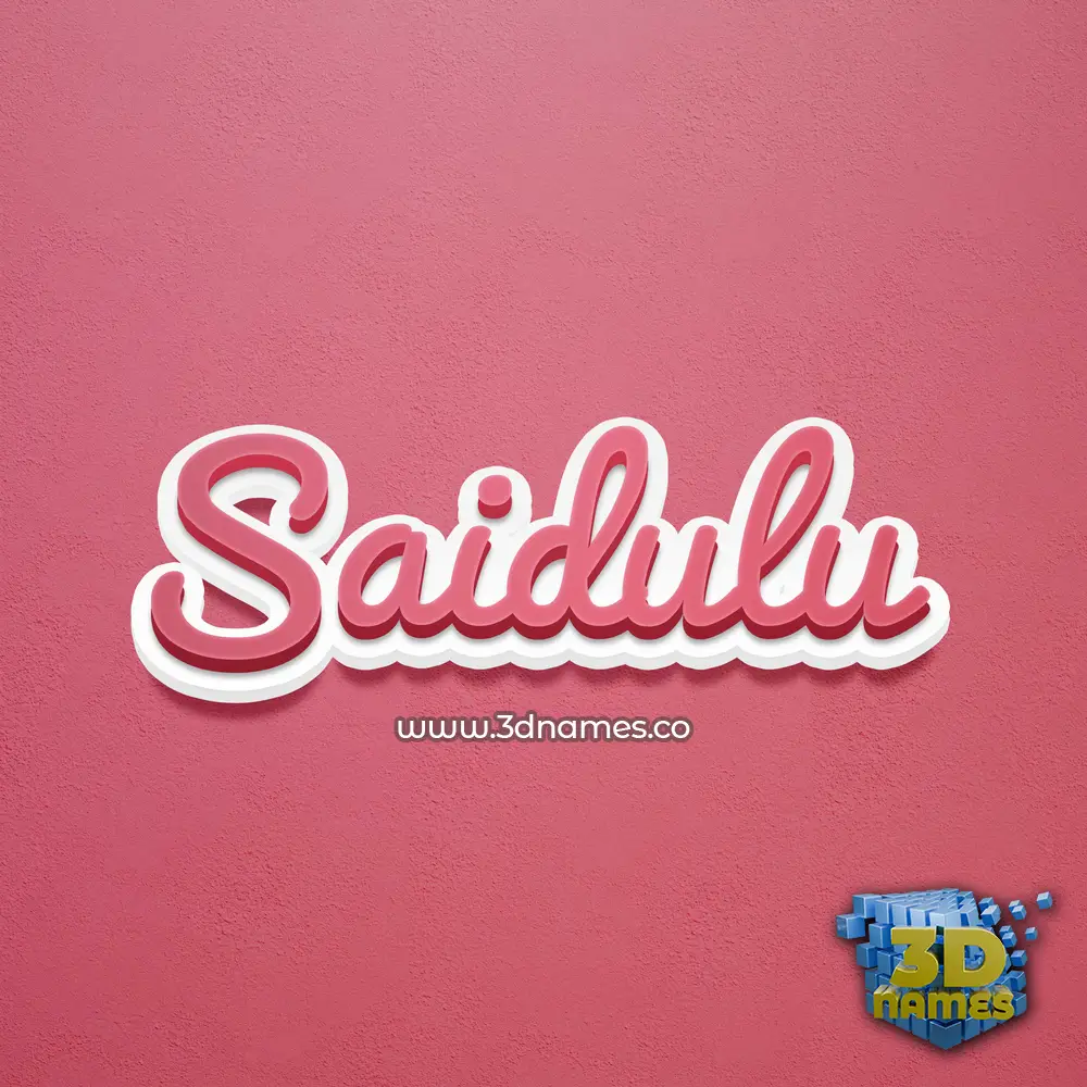 saidulu in Red Scribble style - 3D name wallpaper