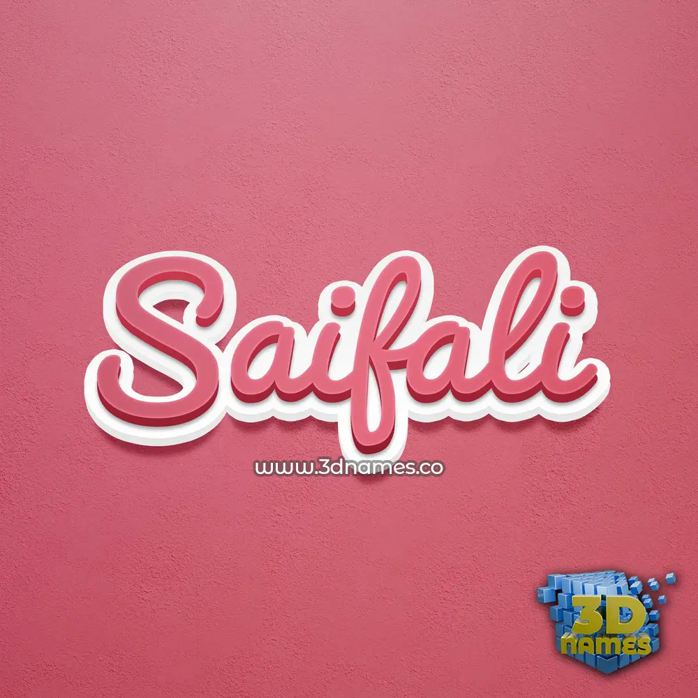 saifali in Red Scribble style - 3D name wallpaper