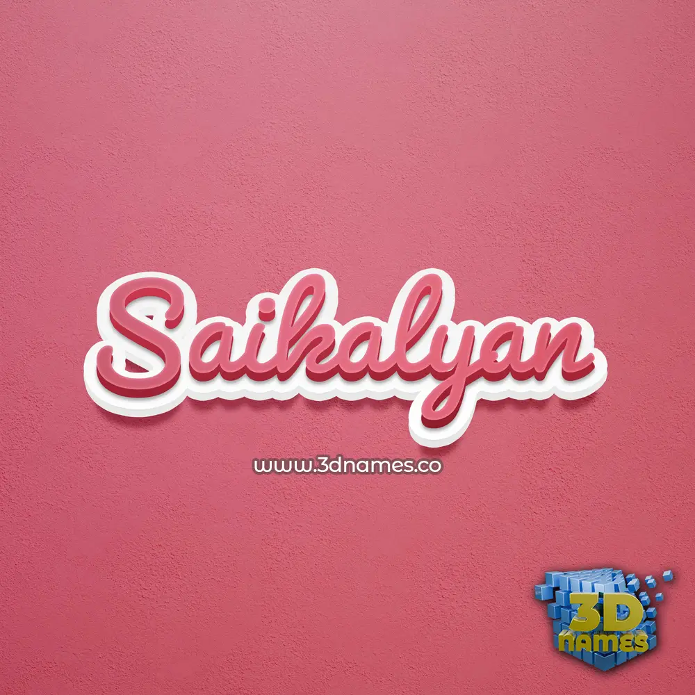 saikalyan in Red Scribble style - 3D name wallpaper
