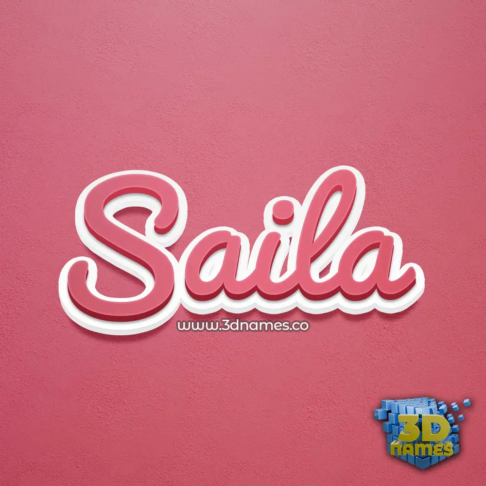 saila in Red Scribble style - 3D name wallpaper