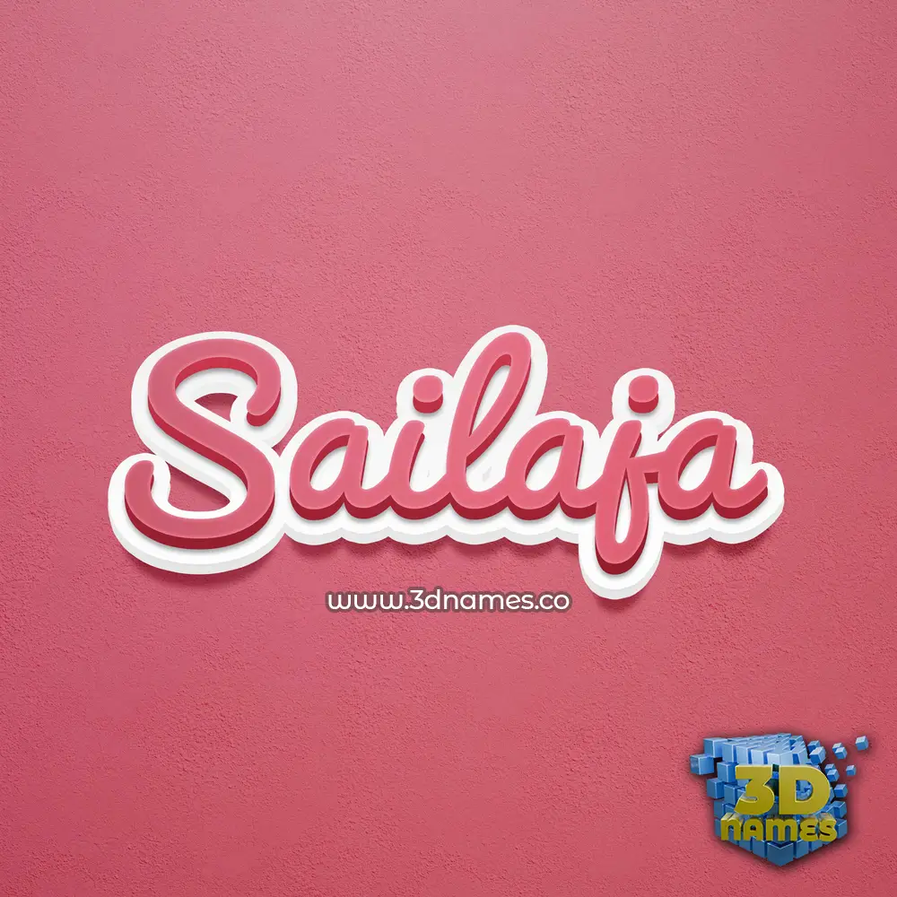 sailaja in Red Scribble style - 3D name wallpaper