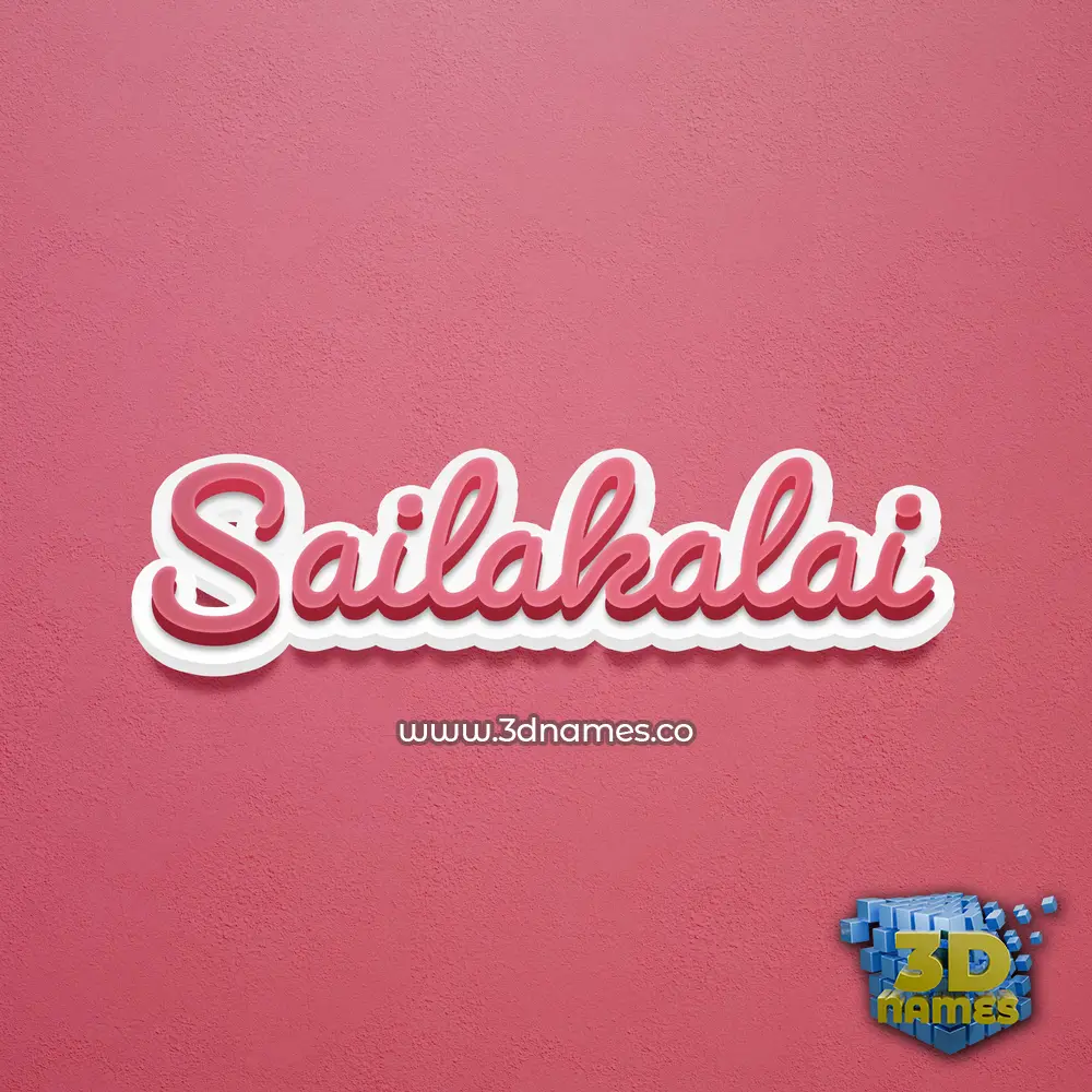 sailakalai in Red Scribble style - 3D name wallpaper
