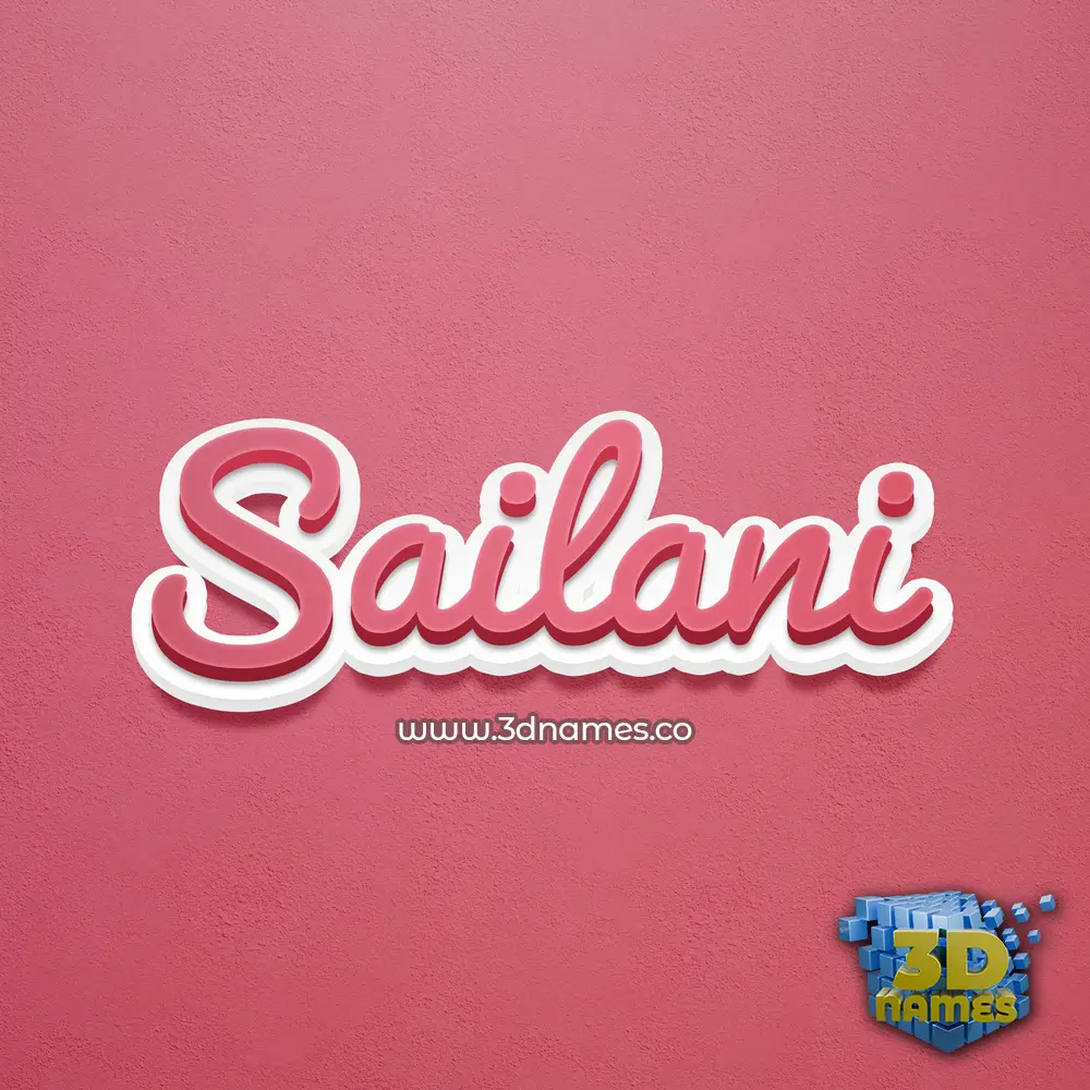 sailani in Red Scribble style - 3D name wallpaper