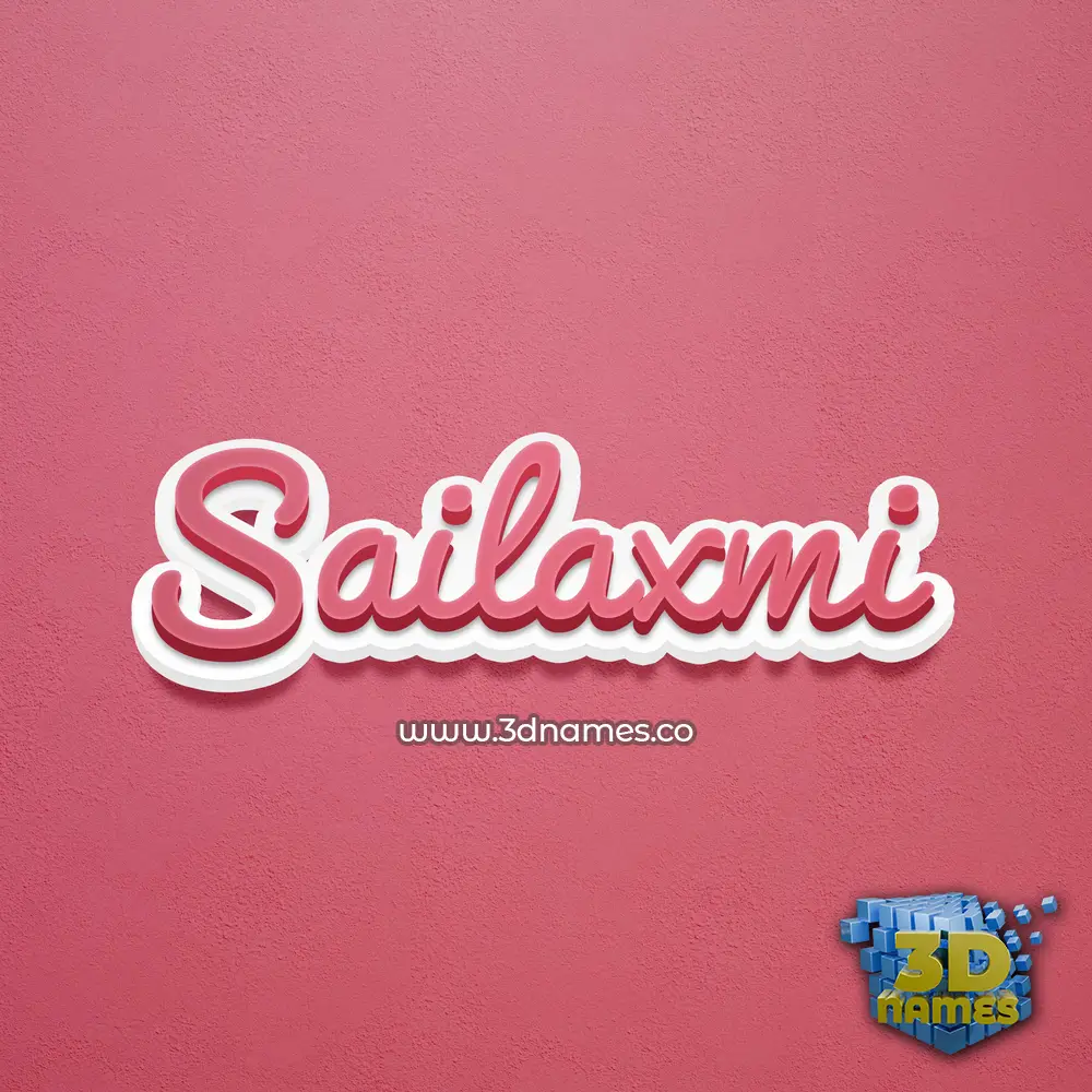 sailaxmi in Red Scribble style - 3D name wallpaper