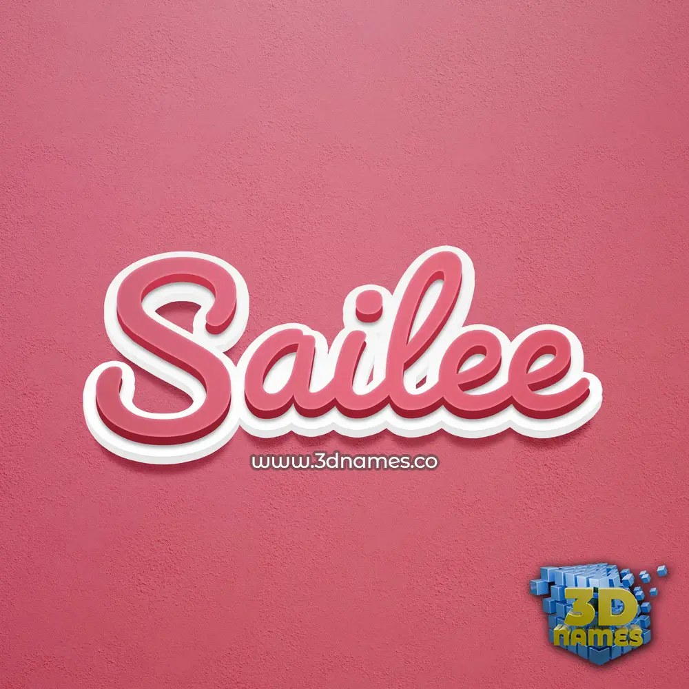 sailee in Red Scribble style - 3D name wallpaper