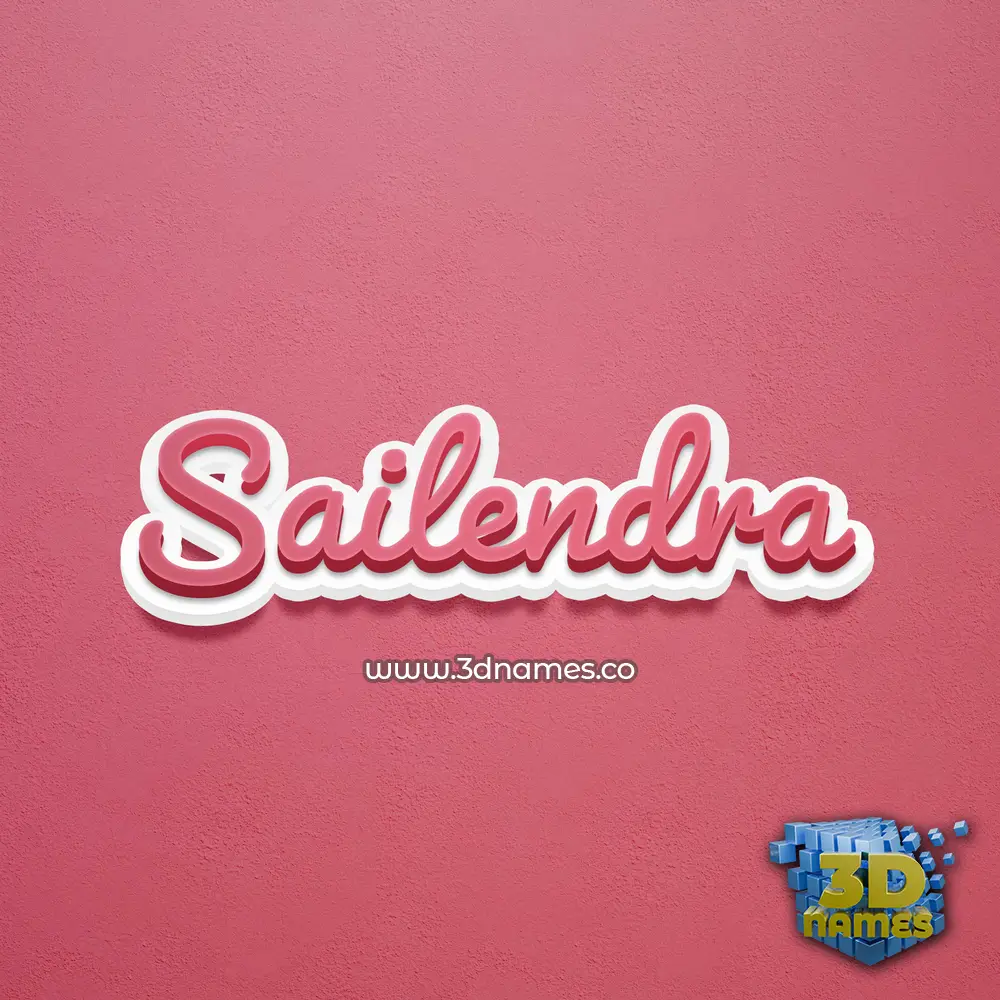 sailendra in Red Scribble style - 3D name wallpaper