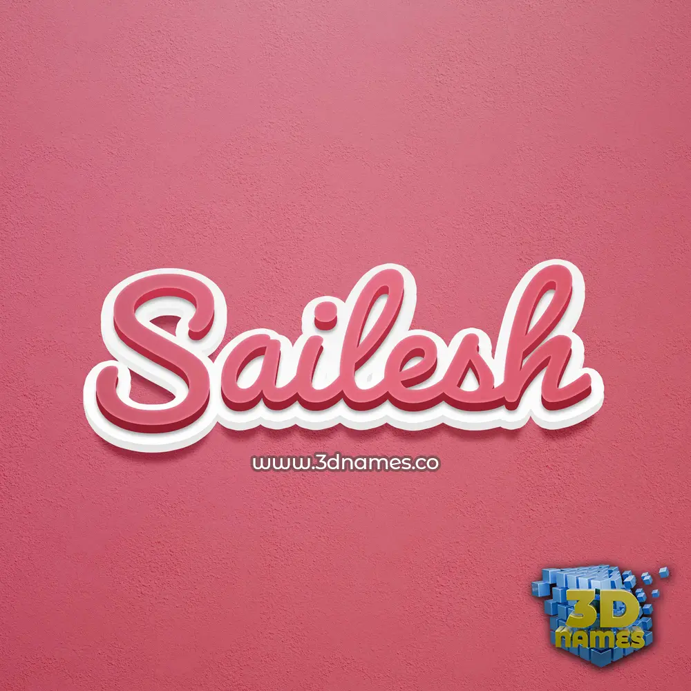 sailesh in Red Scribble style - 3D name wallpaper