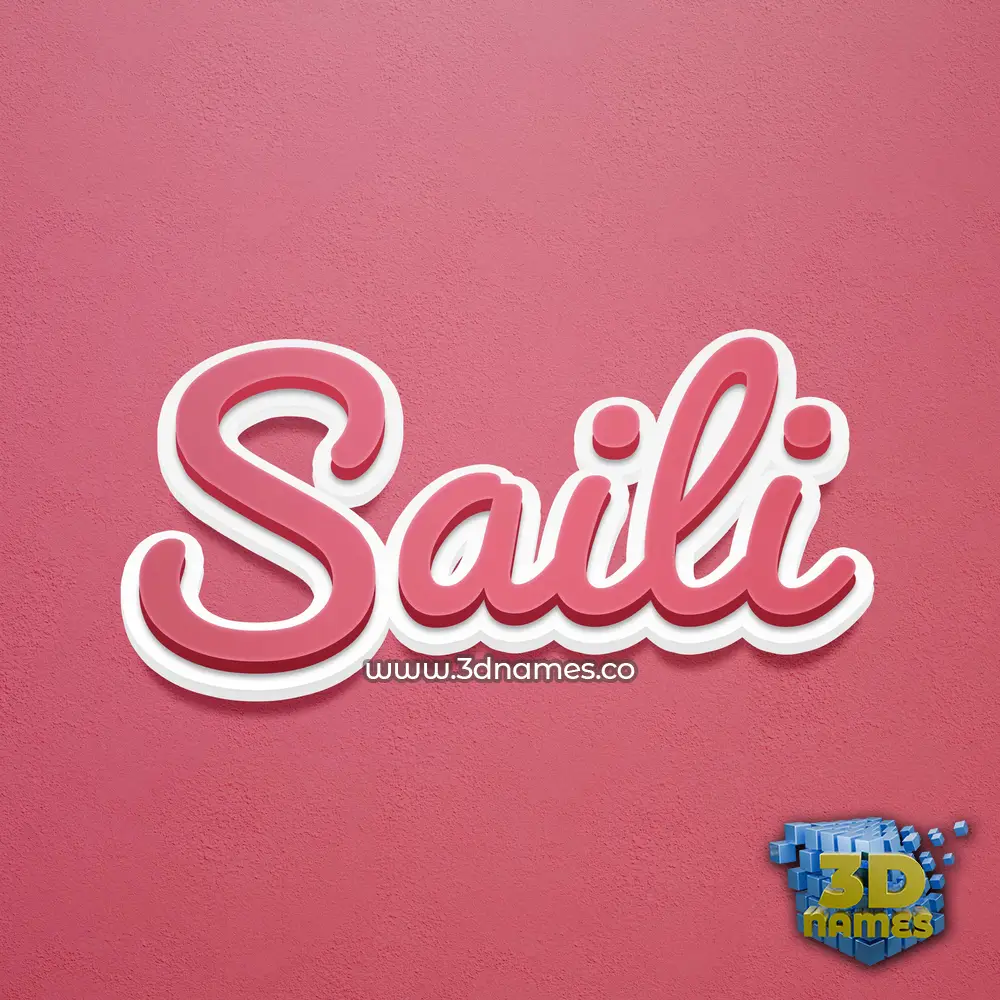 saili in Red Scribble style - 3D name wallpaper