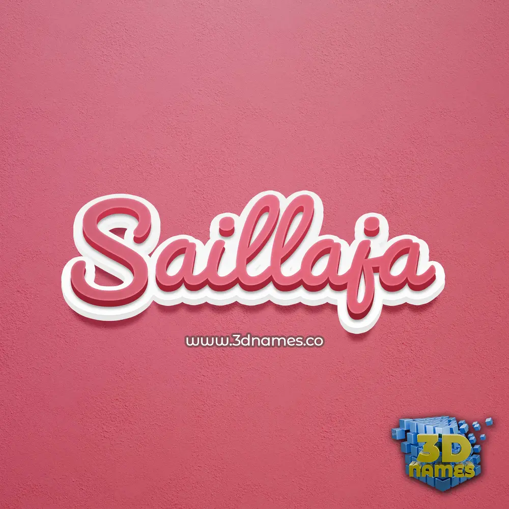 saillaja in Red Scribble style - 3D name wallpaper