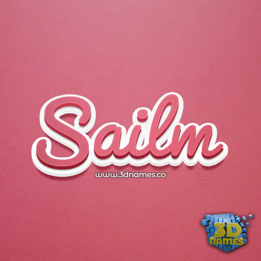 sailm in Red Scribble style - 3D name wallpaper