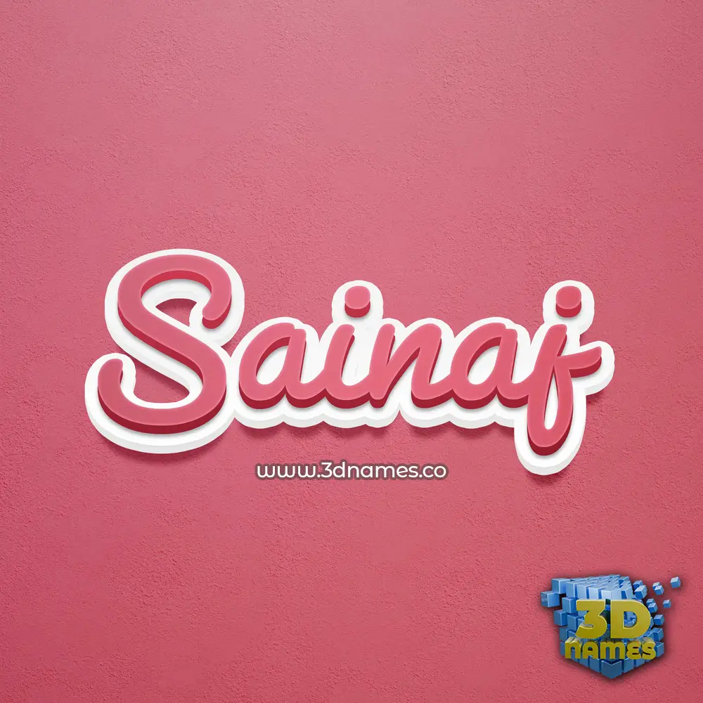 sainaj in Red Scribble style - 3D name wallpaper