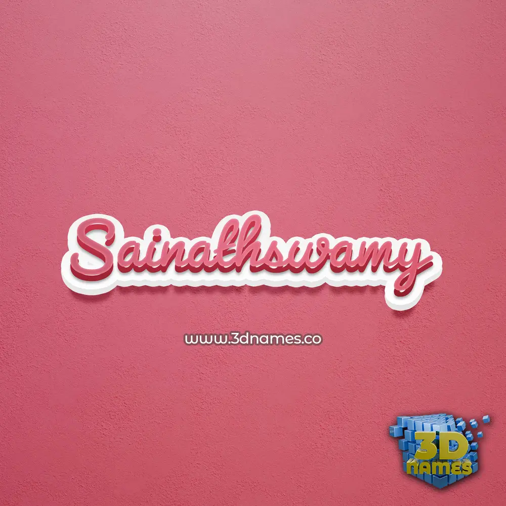 sainathswamy in Red Scribble style - 3D name wallpaper