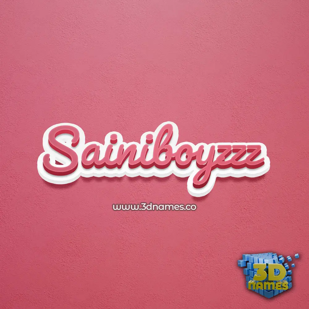 sainiboyzzz in Red Scribble style - 3D name wallpaper