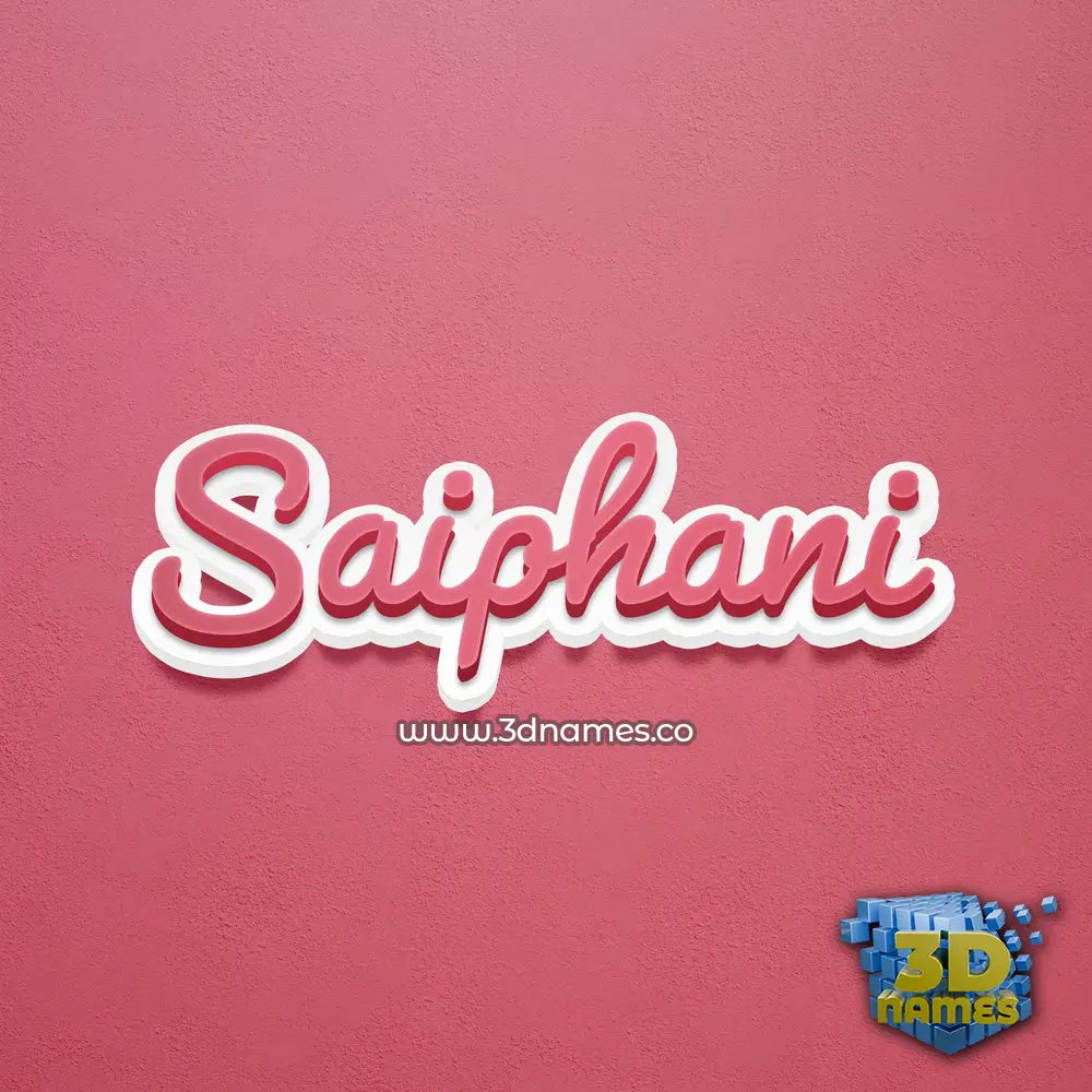 saiphani in Red Scribble style - 3D name wallpaper