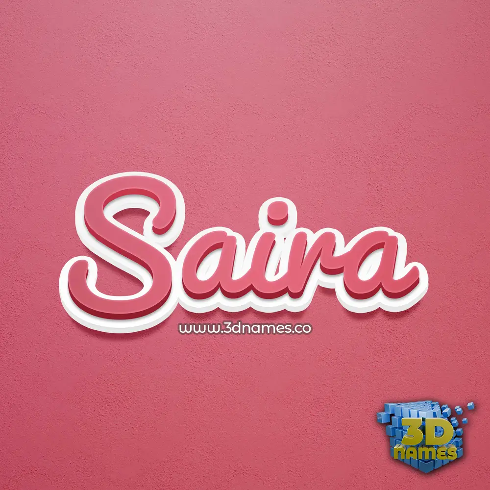 saira in Red Scribble style - 3D name wallpaper