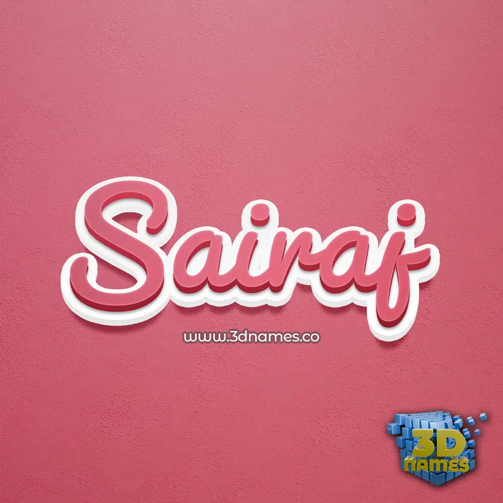 sairaj in Red Scribble style - 3D name wallpaper