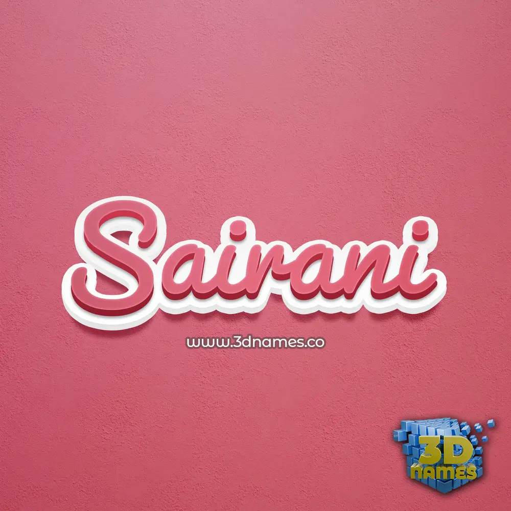 sairani in Red Scribble style - 3D name wallpaper