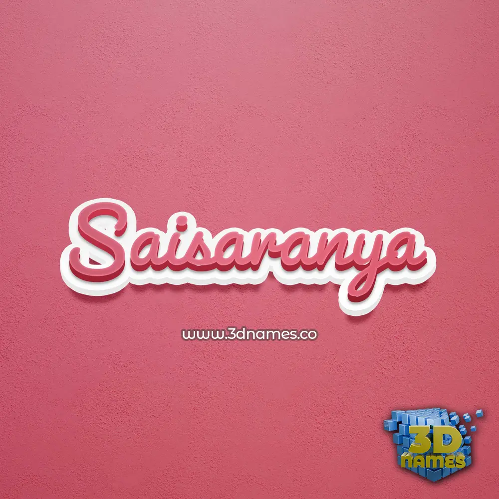 saisaranya in Red Scribble style - 3D name wallpaper