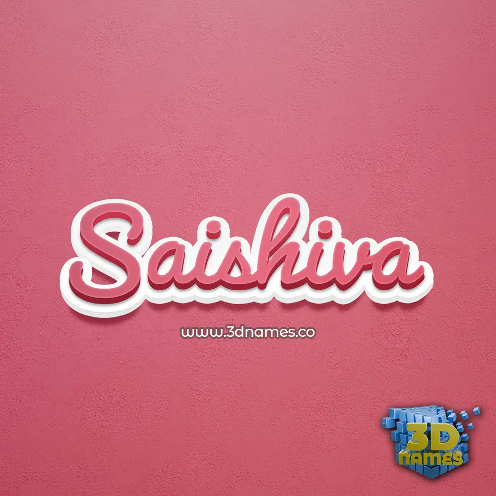 saishiva in Red Scribble style - 3D name wallpaper