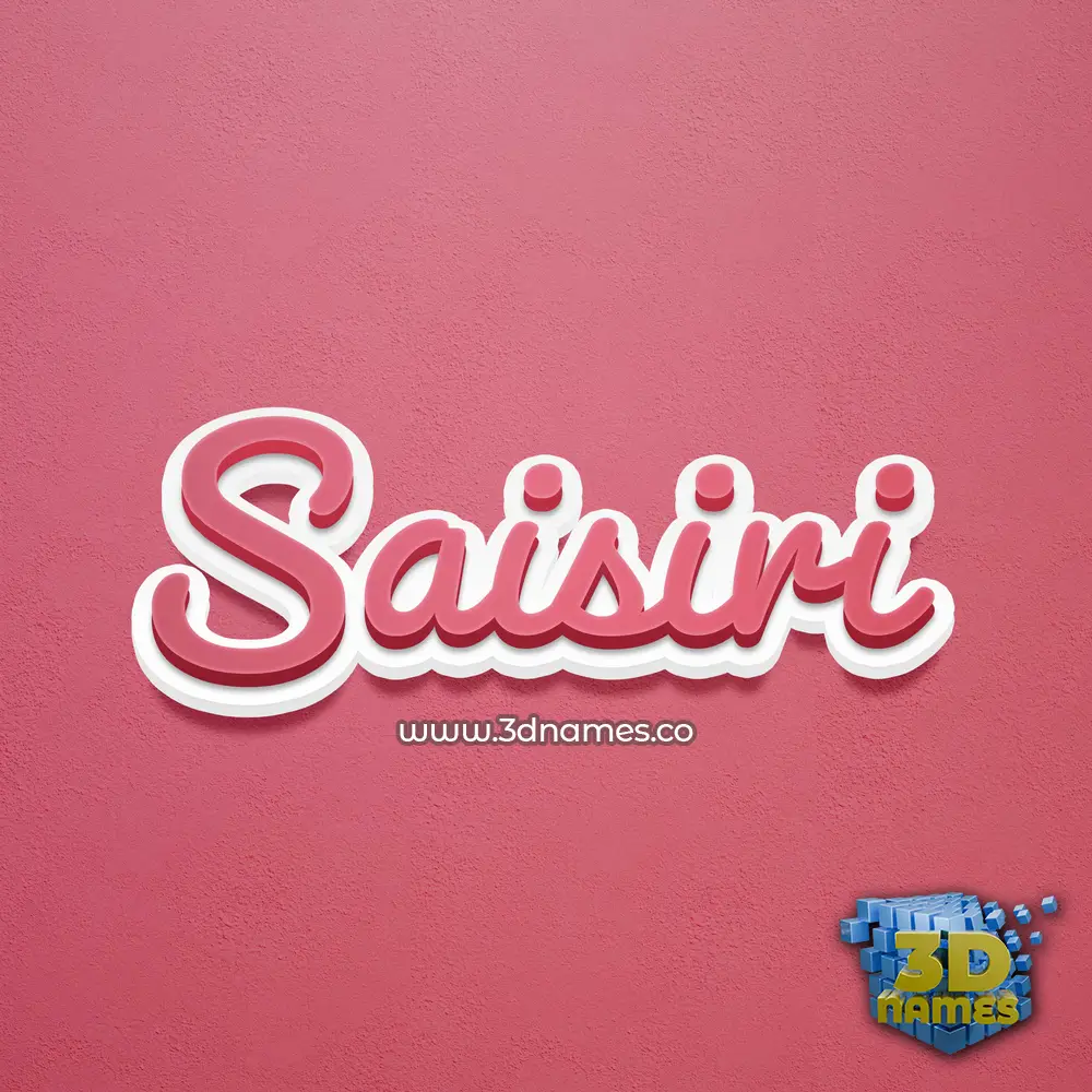 saisiri in Red Scribble style - 3D name wallpaper