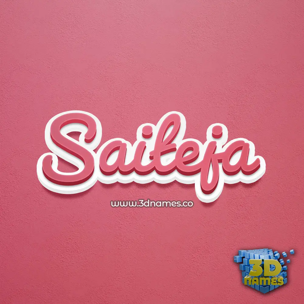 saiteja in Red Scribble style - 3D name wallpaper