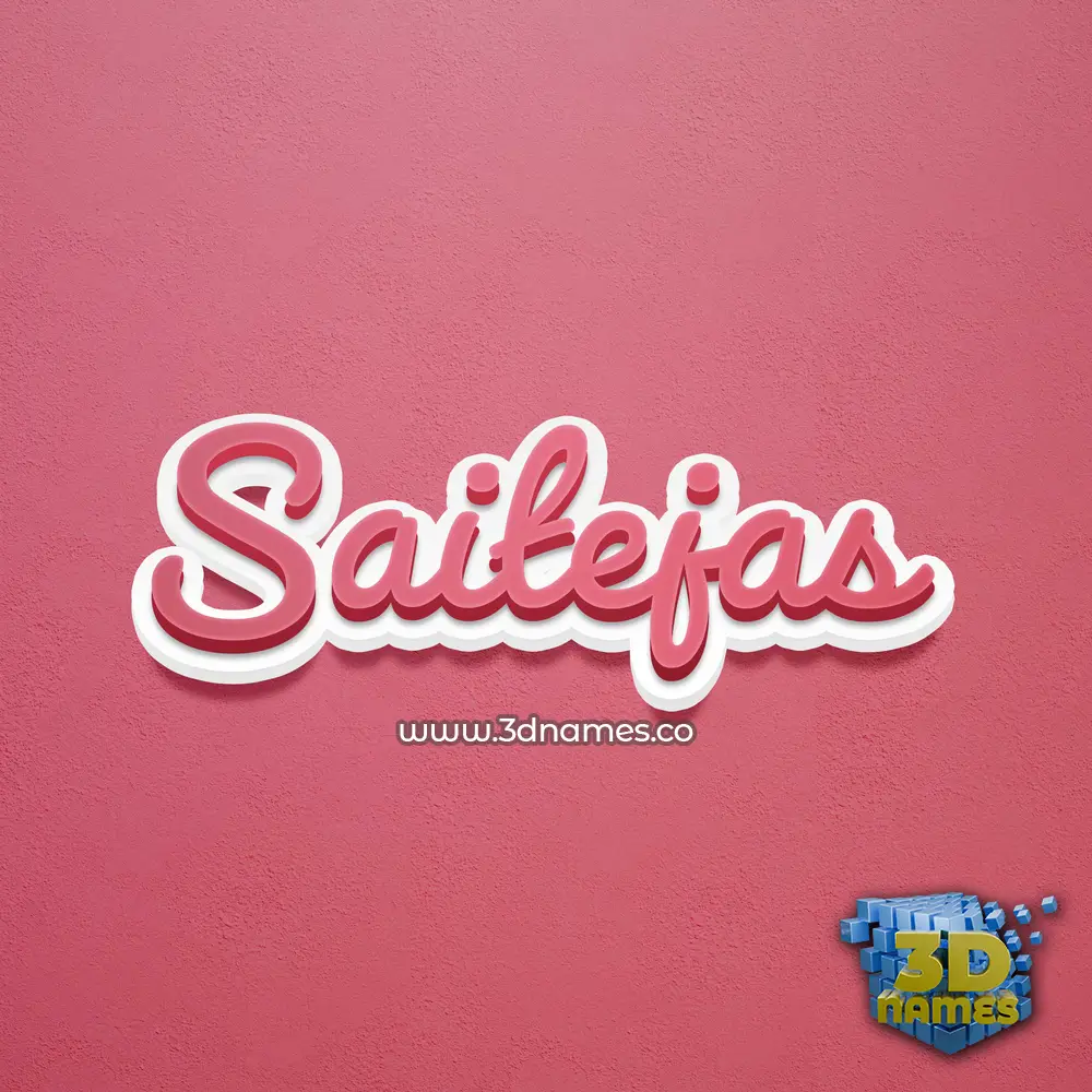 saitejas in Red Scribble style - 3D name wallpaper