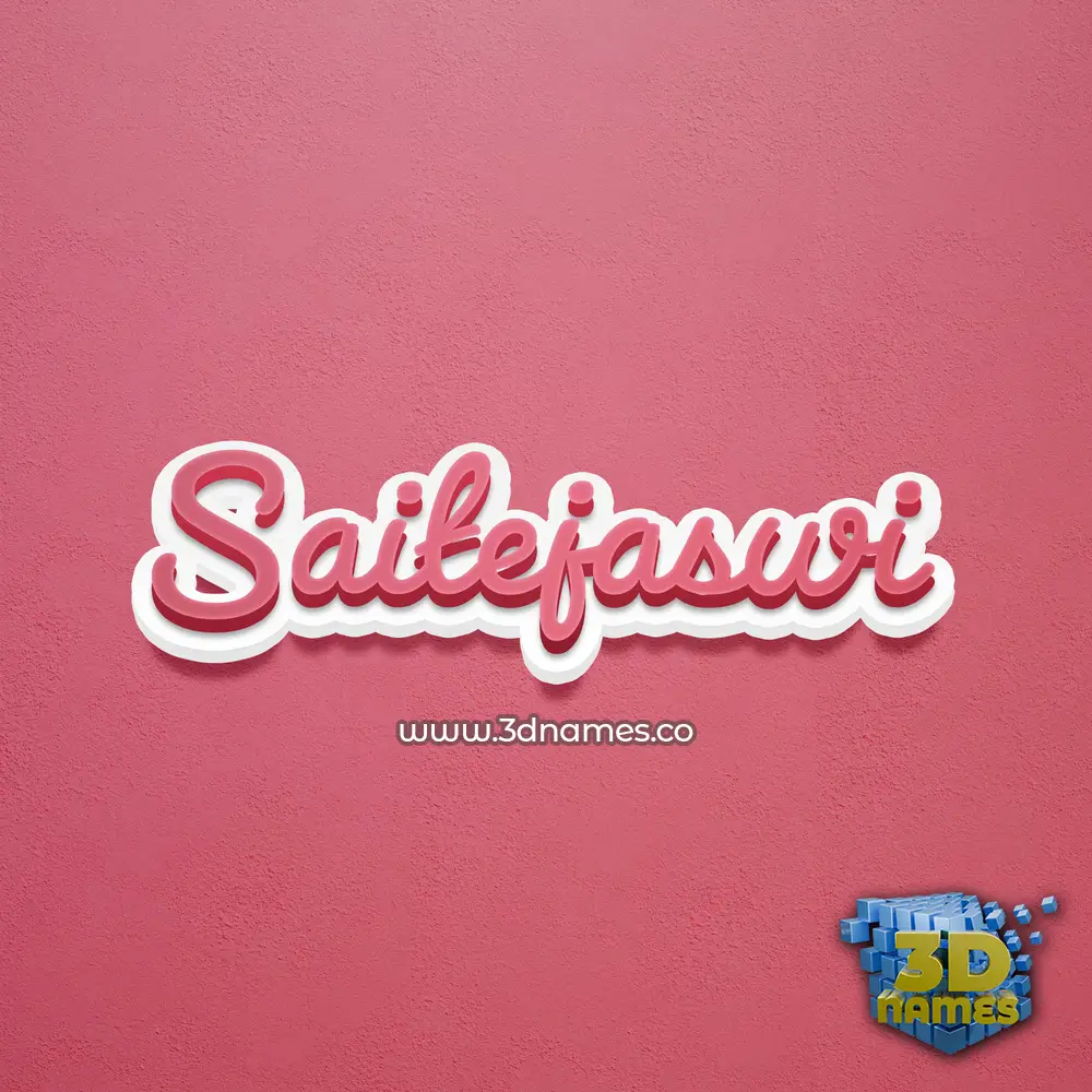 saitejaswi in Red Scribble style - 3D name wallpaper