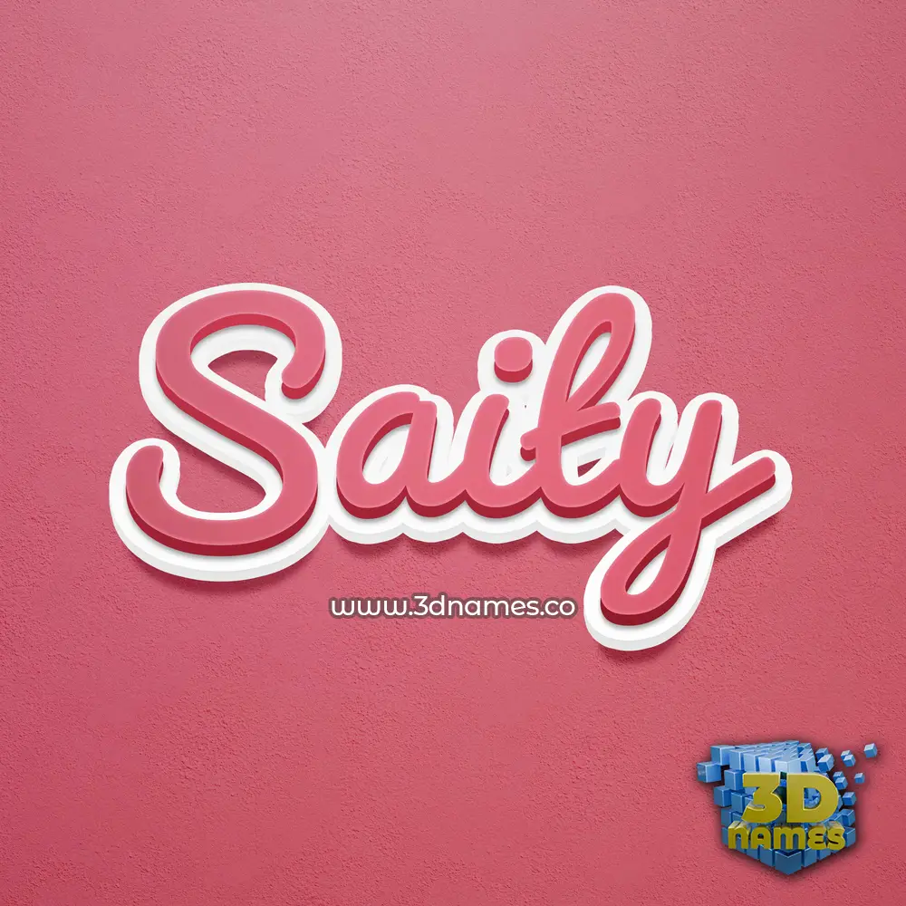 saity in Red Scribble style - 3D name wallpaper