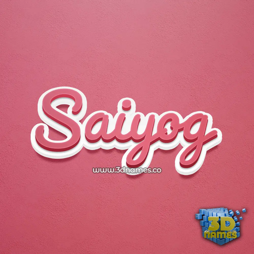 saiyog in Red Scribble style - 3D name wallpaper