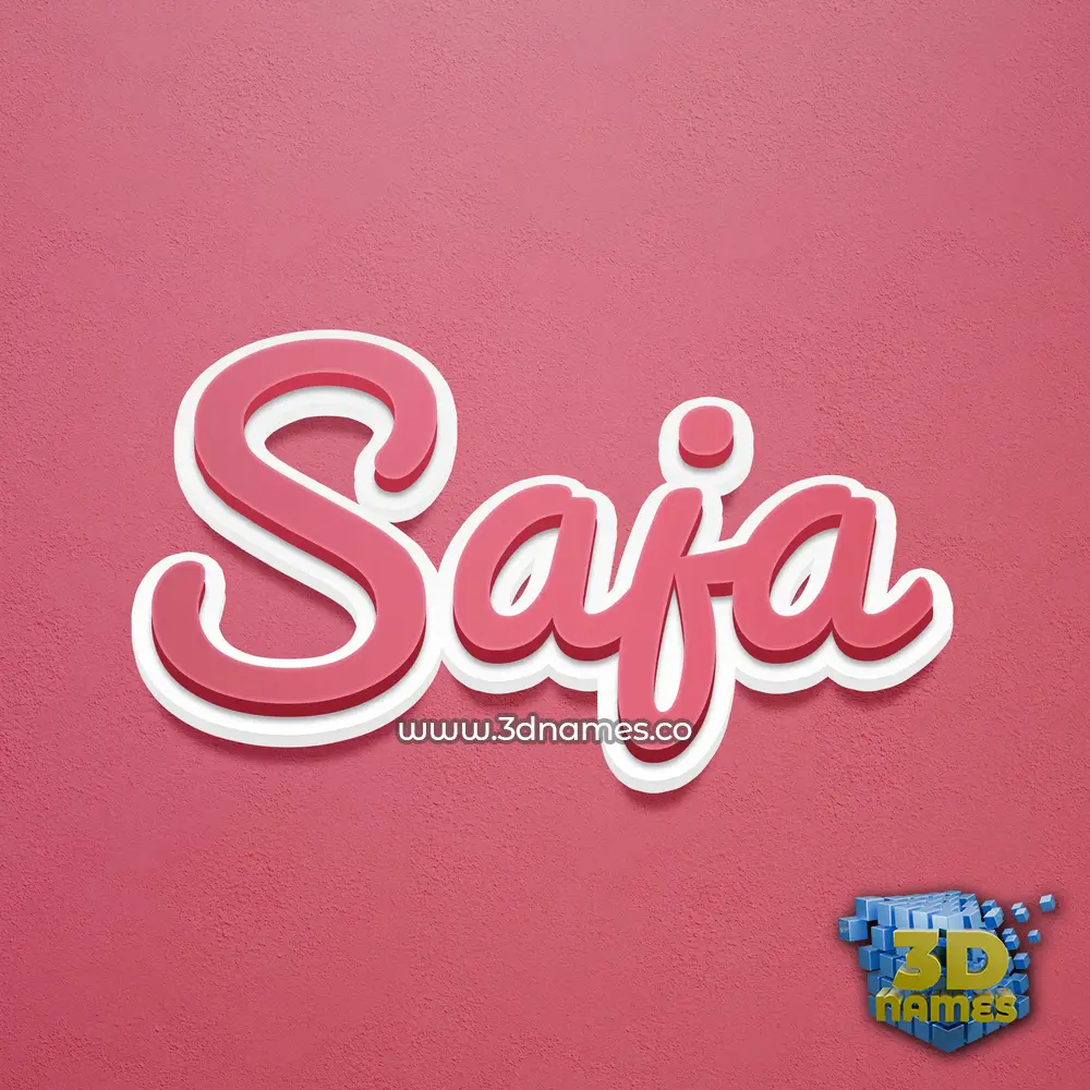 saja in Red Scribble style - 3D name wallpaper