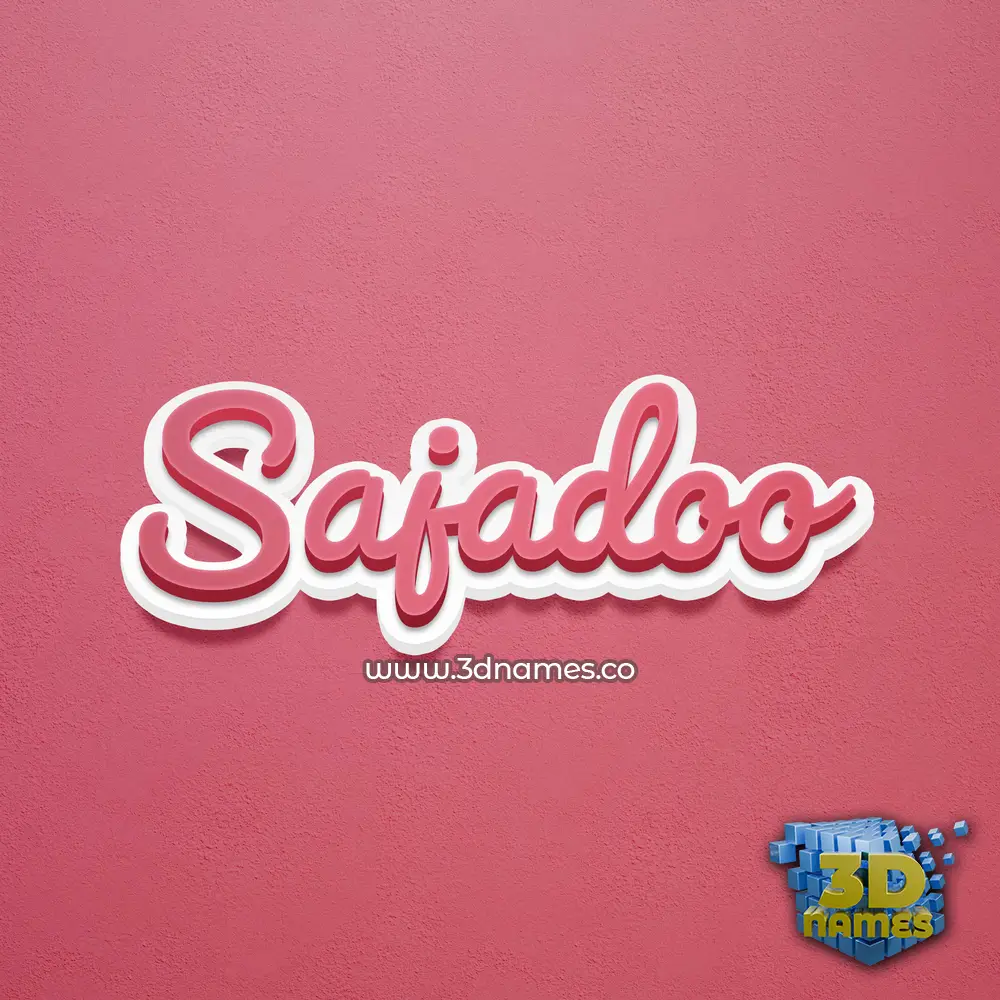 sajadoo in Red Scribble style - 3D name wallpaper