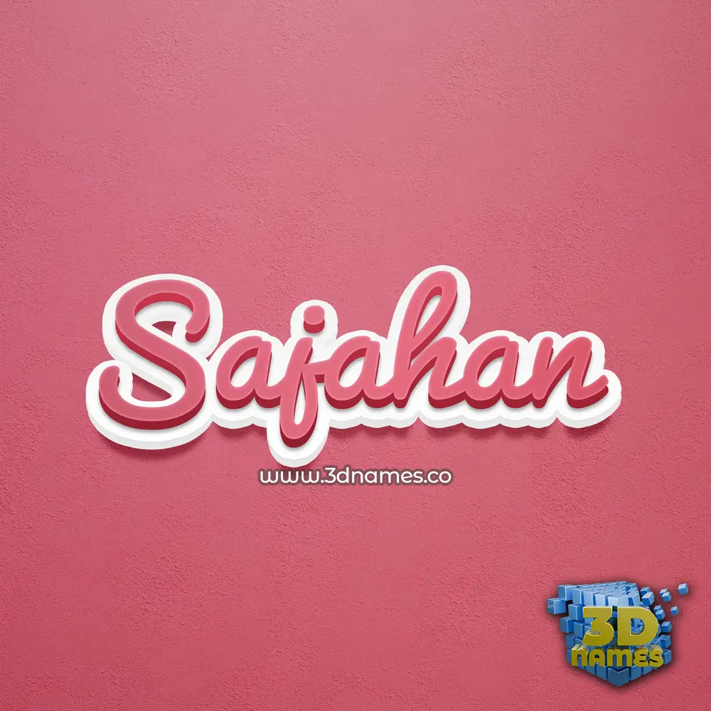sajahan in Red Scribble style - 3D name wallpaper
