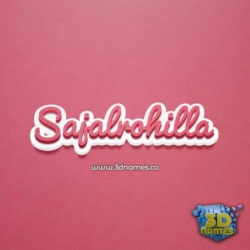 sajalrohilla in Red Scribble style - 3D name wallpaper