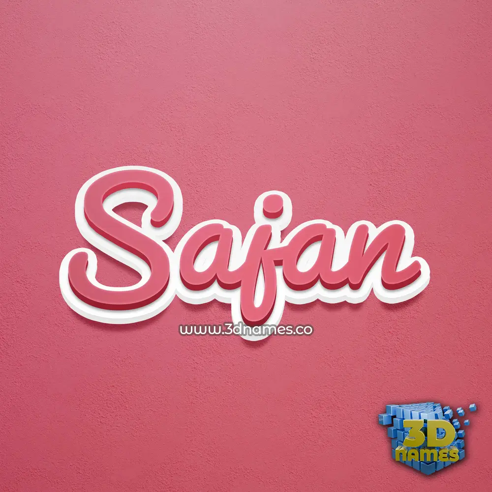 sajan in Red Scribble style - 3D name wallpaper