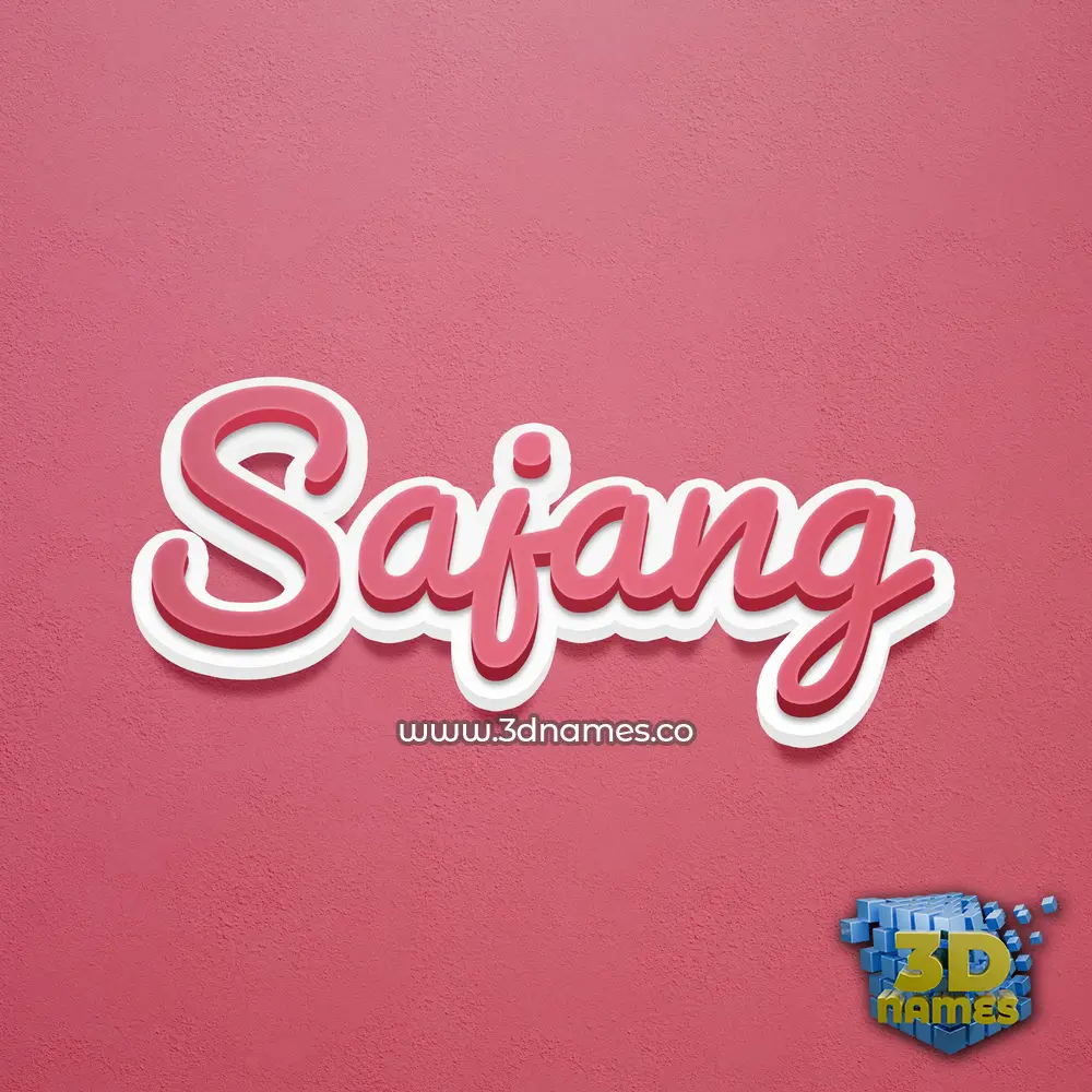 sajang in Red Scribble style - 3D name wallpaper
