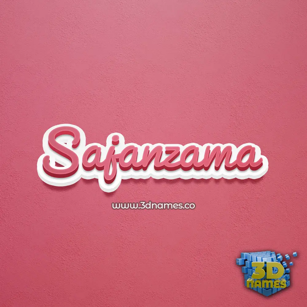 sajanzama in Red Scribble style - 3D name wallpaper
