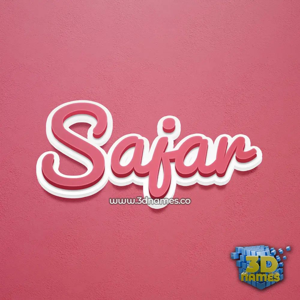 sajar in Red Scribble style - 3D name wallpaper