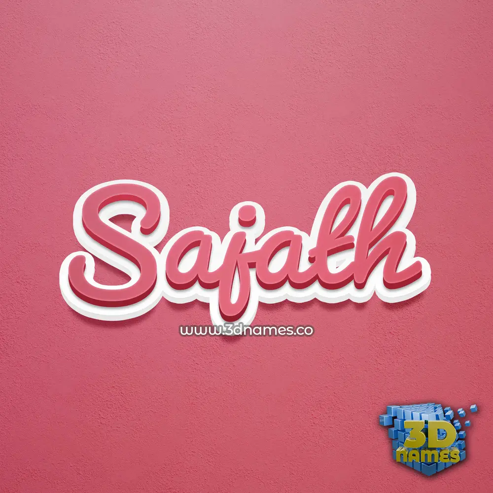 sajath in Red Scribble style - 3D name wallpaper