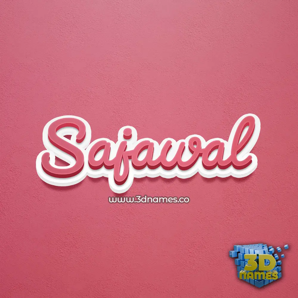 sajawal in Red Scribble style - 3D name wallpaper