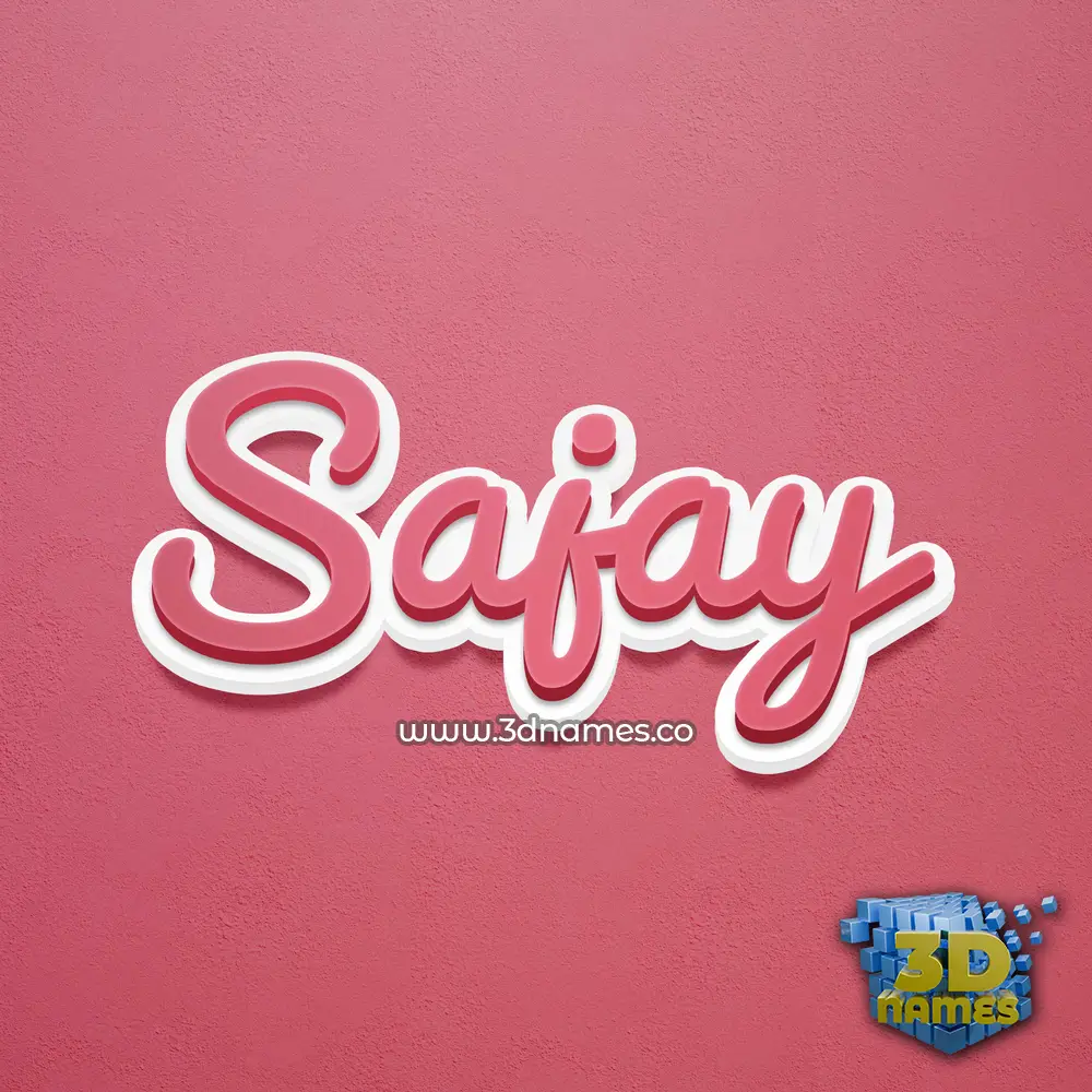 sajay in Red Scribble style - 3D name wallpaper